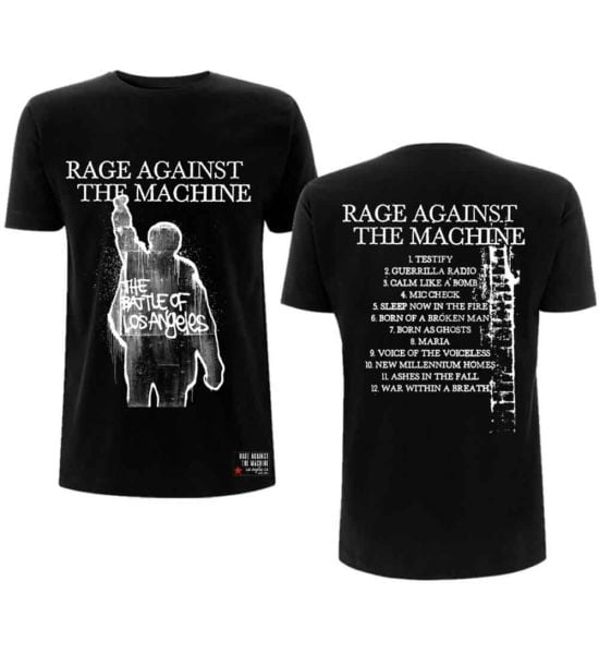 Rage Against The Machine: BOLA Album Cover (Back Print) Black T-Shirt