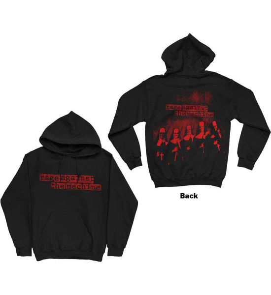 Rage Against The Machine: Nuns (Back Print) - Black Pullover Hoodie