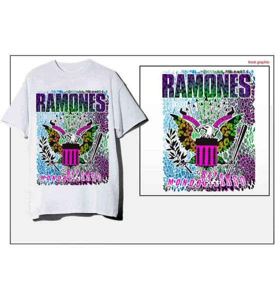 Ramones: Animal Skin - White T-Shirt