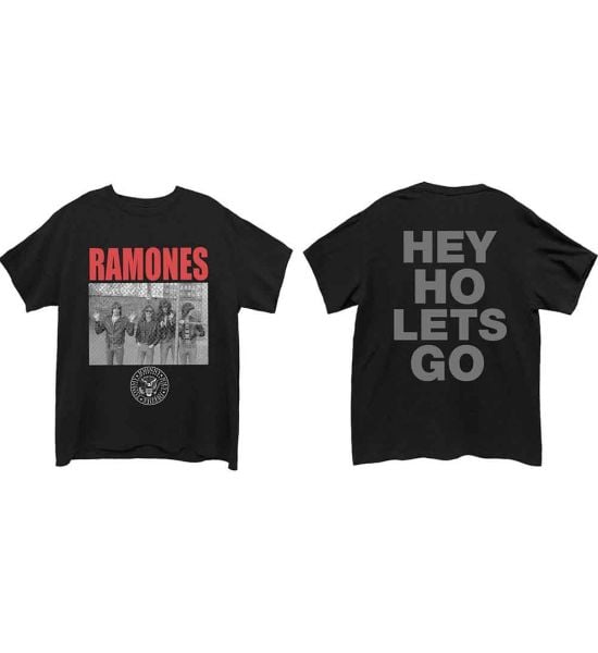 Ramones: Cage Photo (Back Print) - Black T-Shirt