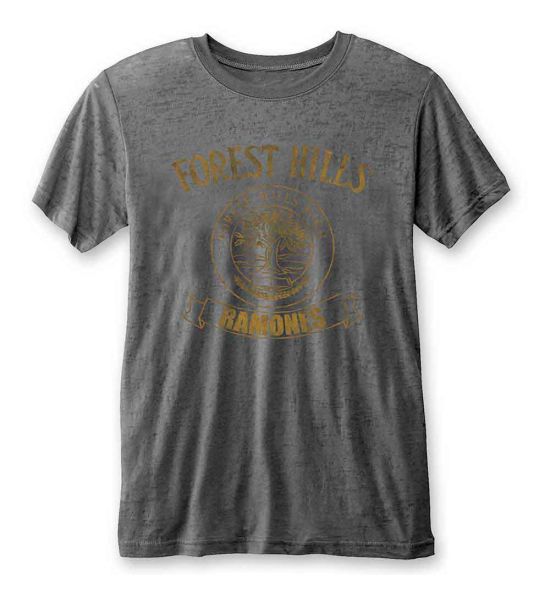 Ramones: Forest Hills (Burnout) - Charcoal Grey T-Shirt