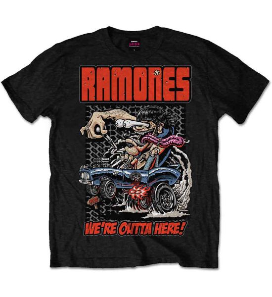 Ramones: Outta Here - Black T-Shirt