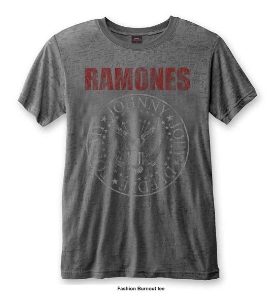 Ramones: Presidential Seal (Burnout) - Charcoal Grey T-Shirt