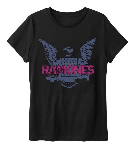 Ramones: Purple Eagle - Black T-Shirt