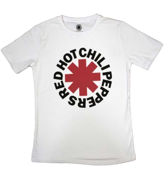 Red Hot Chili Peppers: Classic Asterisk - Ladies White T-Shirt