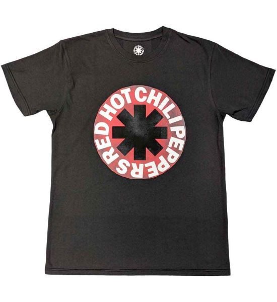 Red Hot Chili Peppers: Red Circle Asterisk (Eco Friendly) - Grey T-Shirt