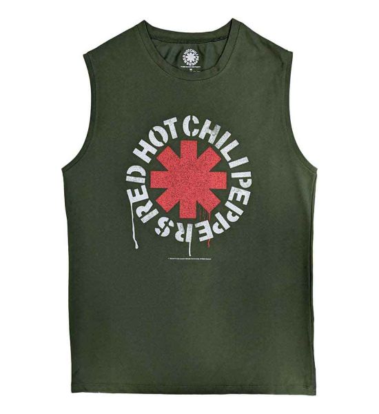 Red Hot Chili Peppers: Stencil - Green T-Shirt