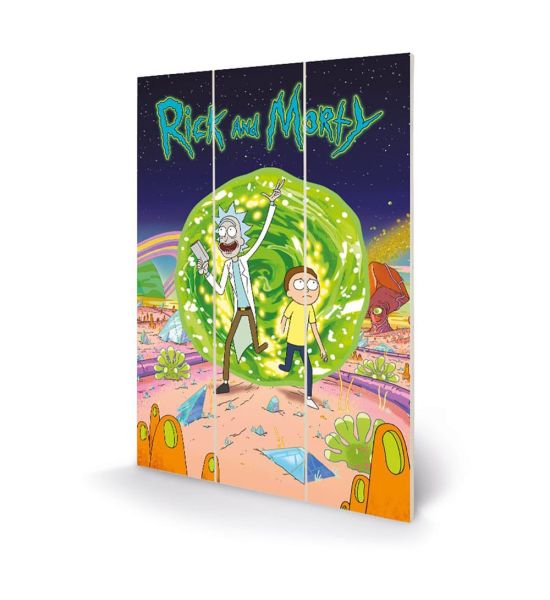 Rick and Morty: Portal Wooden Wall Art (20x30cm)