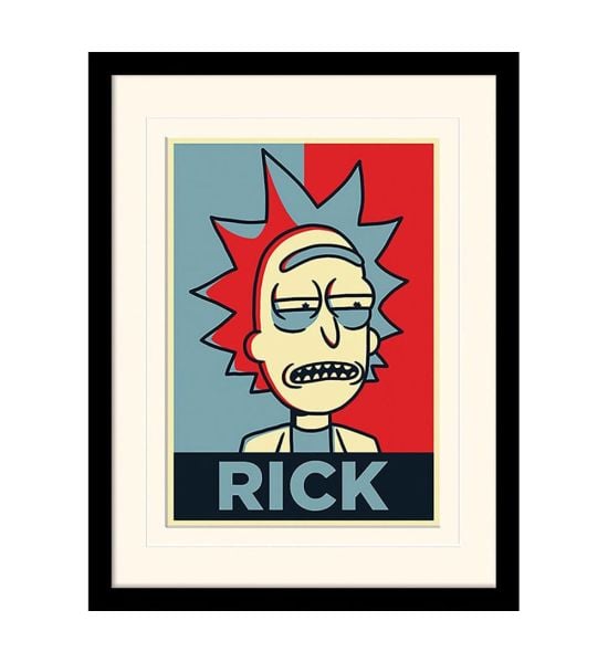 Rick and Morty: Rick Campaign Collector Print Framed Poster (White Background) Preorder