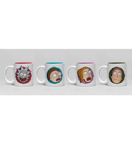 Rick & Morty: Characters Set of 4 Espresso Mugs