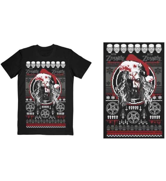 Rob Zombie: Bloody Santa - Black T-Shirt