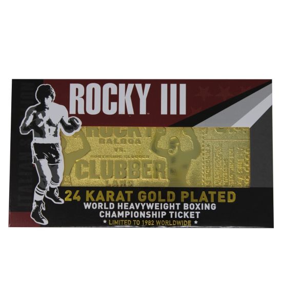 Rocky III: Clubber Lang 24K Gold Plated Limited Edition Fight Ticket