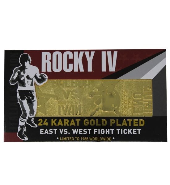 Rocky IV: Ivan Drago 24K Gold Plated Limited Edition Fight Ticket