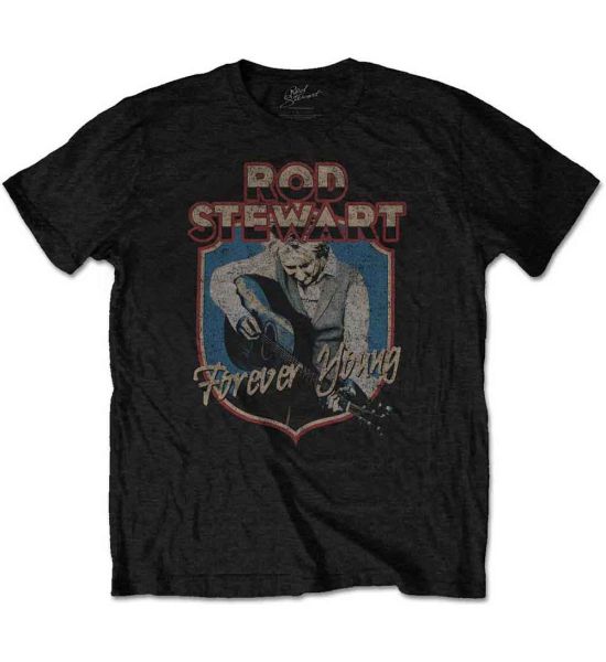 Rod Stewart: Forever Crest - Black T-Shirt