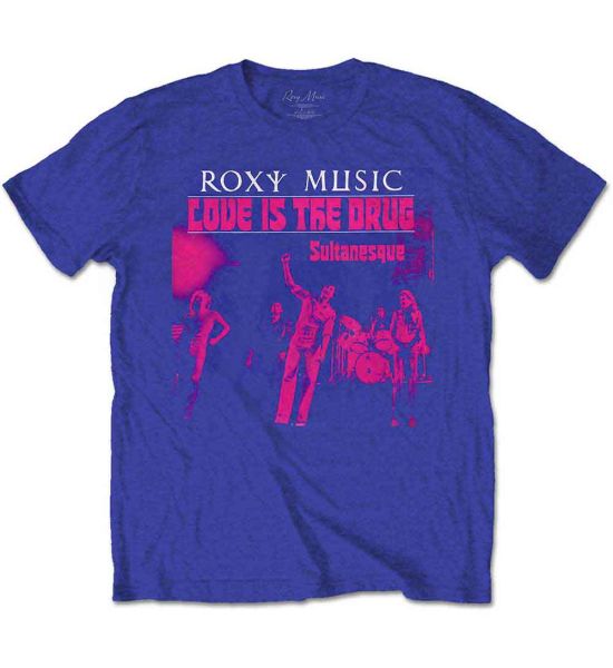 Roxy Music: Love Is The Drug - Royal Blue T-Shirt