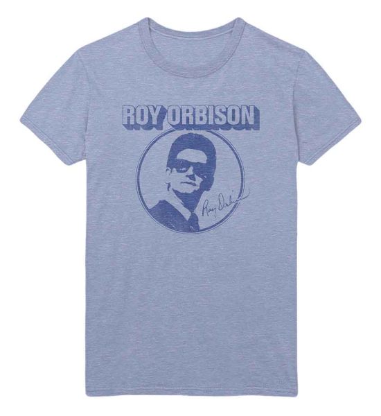 Roy Orbison: Photo Circle - Blue T-Shirt