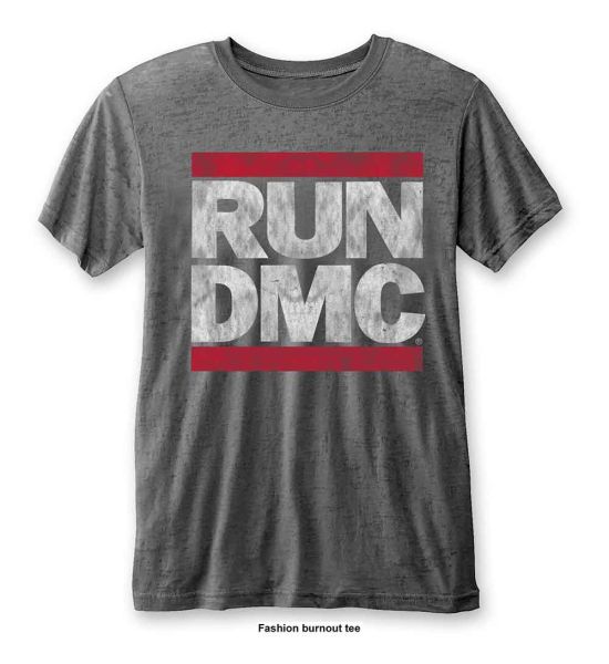 Run DMC: DMC Logo (Burnout) - Charcoal Grey T-Shirt