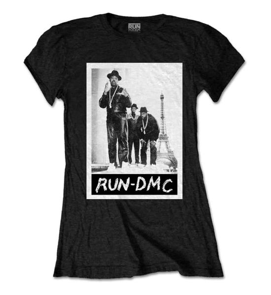 Run DMC: Paris Photo - Ladies Black T-Shirt