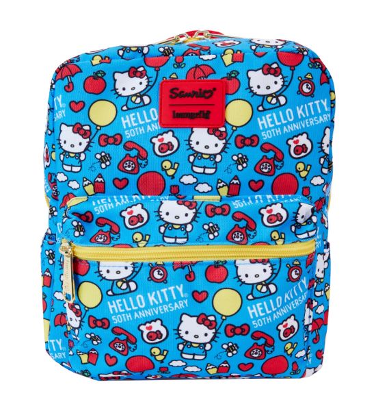 Loungefly: Hello Kitty 50th Anniversary Classic AOP Nylon Square Mini Backpack