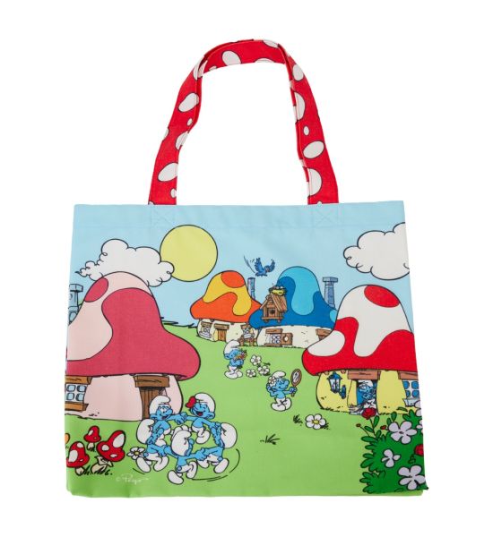 Loungefly: The Smurfs Village Life Canvas Tote Bag Preorder