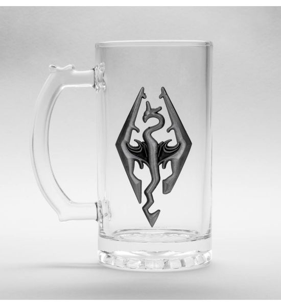 The Elder Scrolls: Skyrim Dragon Symbol Stein Glass