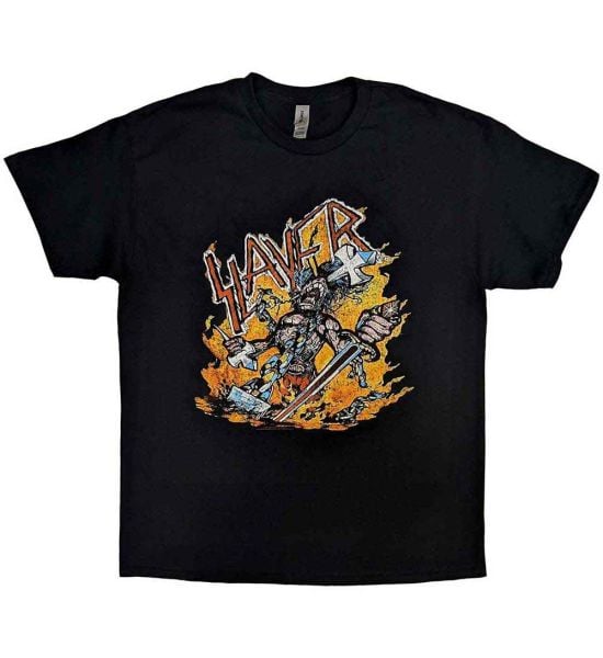 Slayer: Cartoon Flames - Black T-Shirt