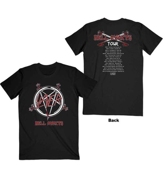 Slayer: Hell Awaits Tour (Back Print) - Black T-Shirt