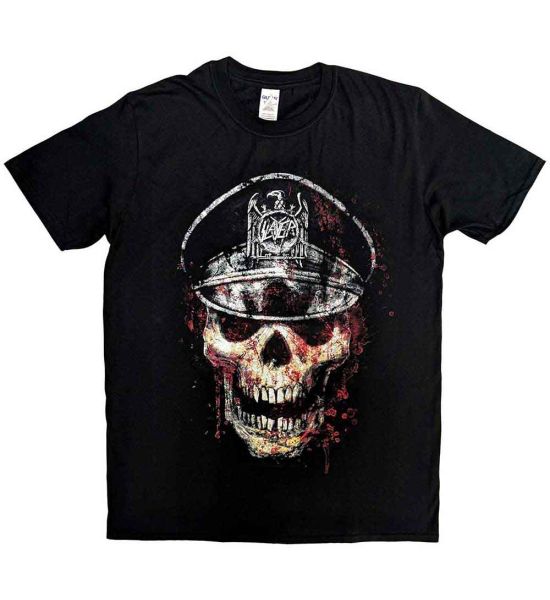 Slayer: Skull Hat - Black T-Shirt