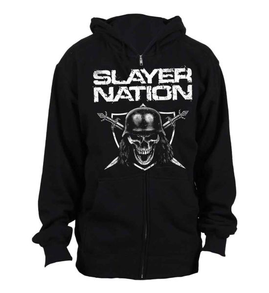 Slayer: Slayer Nation - Black Zip-up Hoodie