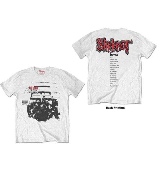 Slipknot: Iowa Track List (Back Print) - White T-Shirt