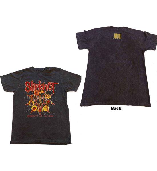 Slipknot: Liberate (Back Print, Dye Wash) - Black T-Shirt