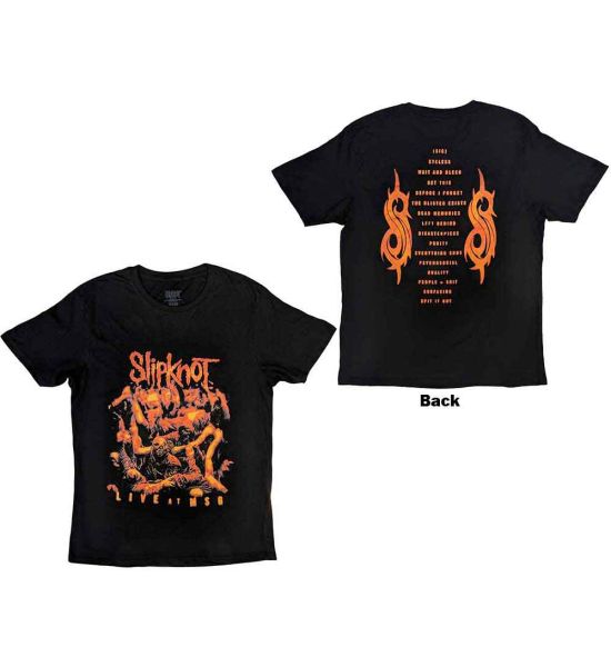 Slipknot: Live at MSG Orange (Back Print) - Black T-Shirt