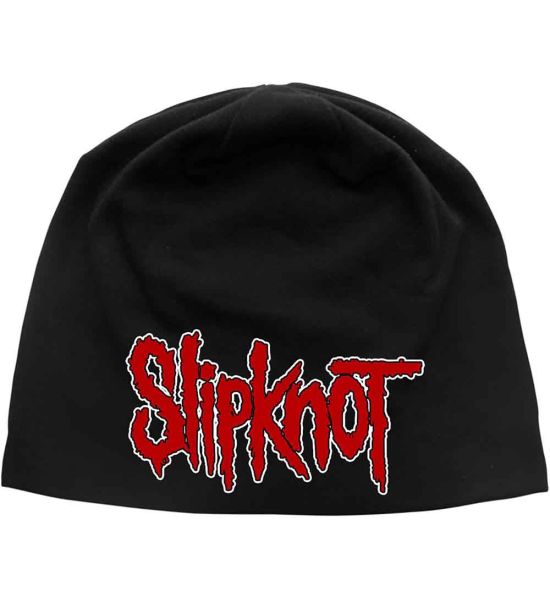 Slipknot: Logo (Discharge Print) - Black Beanie Hat