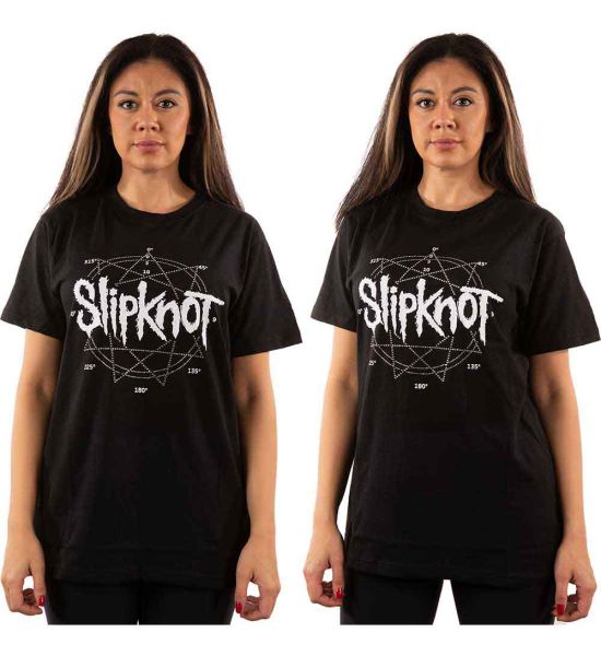 Slipknot: Logo Star (Embellished) - Black T-Shirt