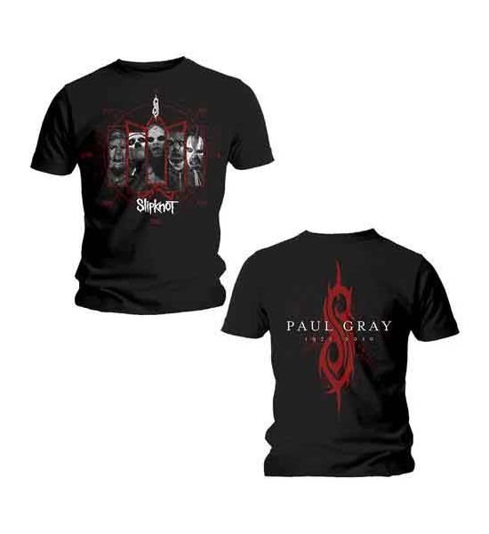 Slipknot: Paul Gray (Back Print) - Black T-Shirt