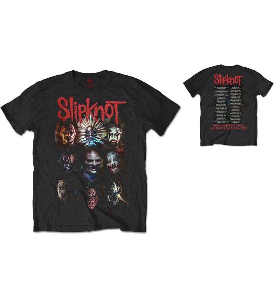 Slipknot: Prepare for Hell 2014-2015 Tour (Back Print) - Black T-Shirt