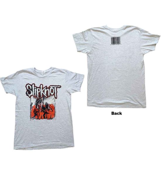 Slipknot: Self Titled (Back Print) - Grey T-Shirt