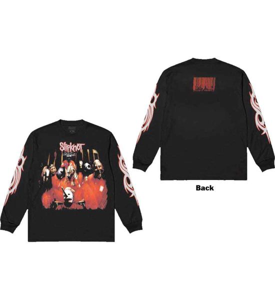 Slipknot: Spit it Out (Back Print, Sleeve Print) - Black Long Sleeve T-Shirt