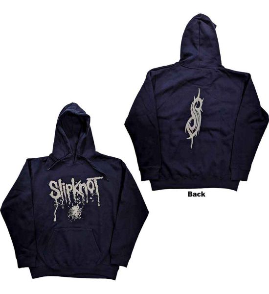 Slipknot: Splatter (Back Print) - Navy Blue Pullover Hoodie