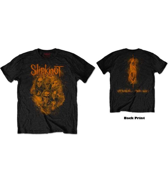 Slipknot: WANYK Orange (Back Print) - Black T-Shirt