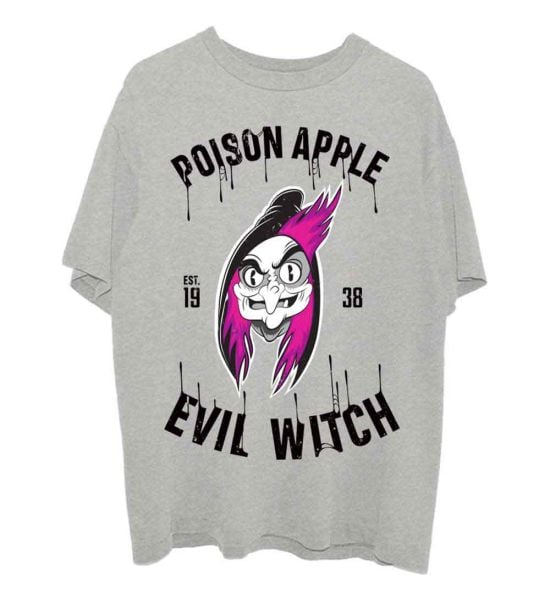 Snow White: Evil Witch Poison Apple - Grey T-Shirt