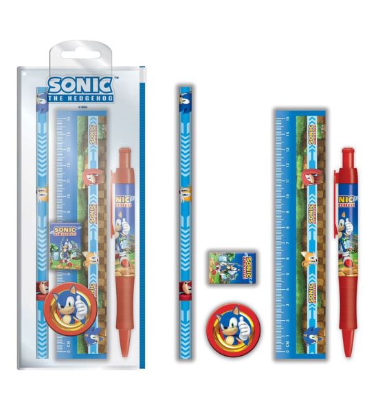 Sonic The Hedgehog: Golden Rings 5-Piece Stationery Set Preorder