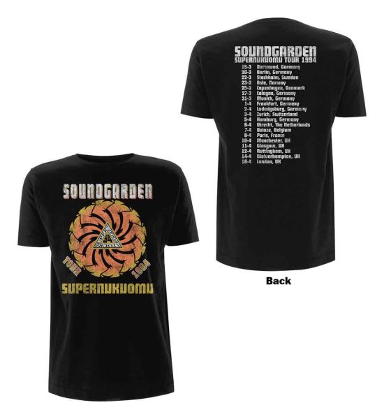 Soundgarden: Superunknown Tour '94 (Back Print) - Black T-Shirt