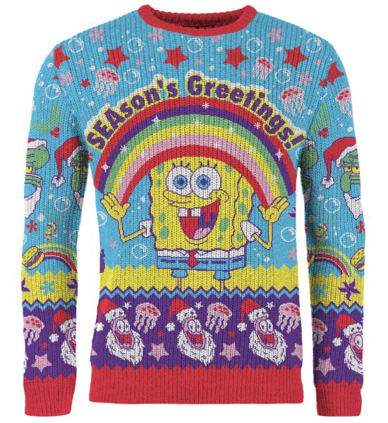 Spongebob Squarepants: SEAson's Greetings Ugly Christmas Sweater