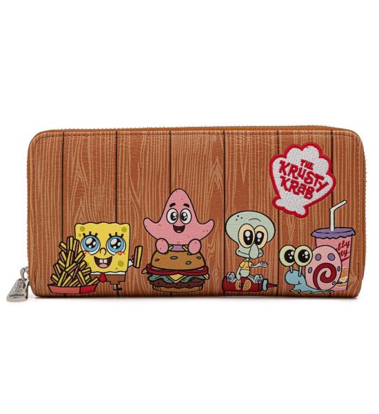 Spongebob Squarepants: Krusty Krab Gang Loungefly Zip Around Purse