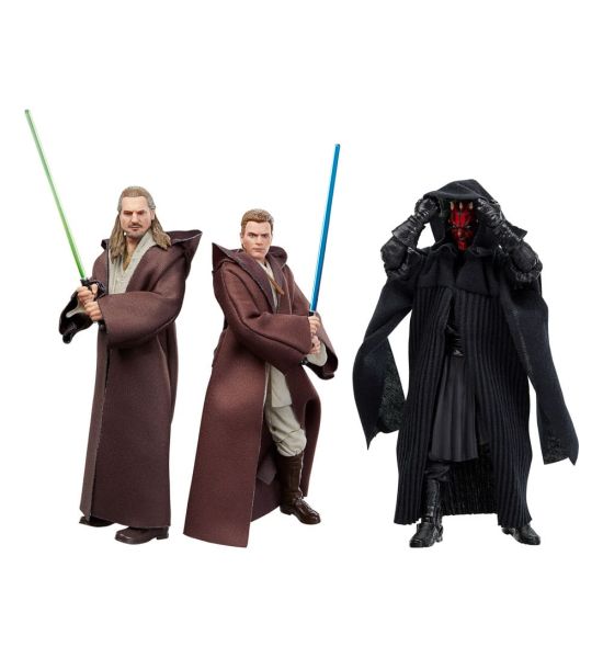 Star Wars Episode I: Qui-Gon Jinn, Darth Maul, Obi-Wan Kenobi Black Series Action Figure 3-Pack (15cm) Preorder