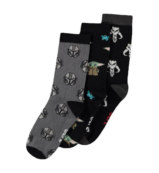 Star Wars: The Mandalorian Socks 3-Pack Three Icons (39-42) Preorder