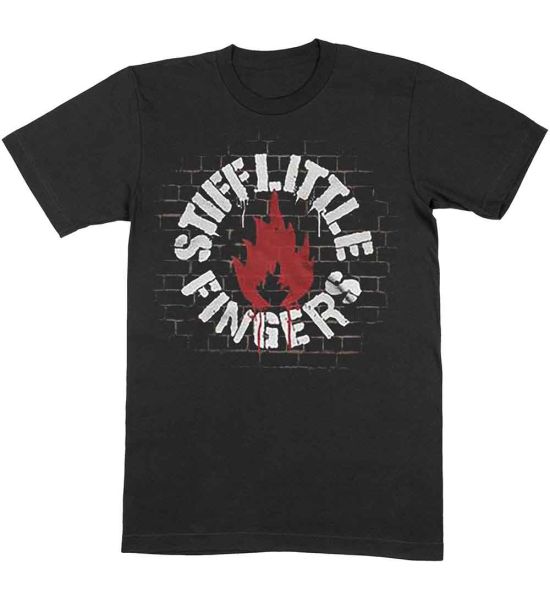 Stiff Little Fingers: Wall - Black T-Shirt