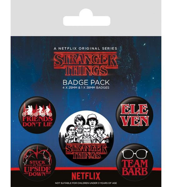 Stranger Things: Characters Pin-Back Buttons 5-Pack Preorder