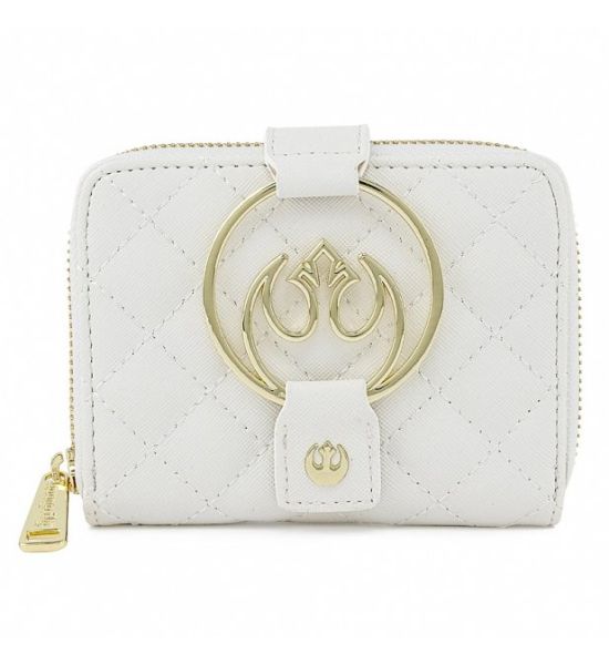 Star Wars: White Gold Rebel Hardware Loungefly Zip Around Purse